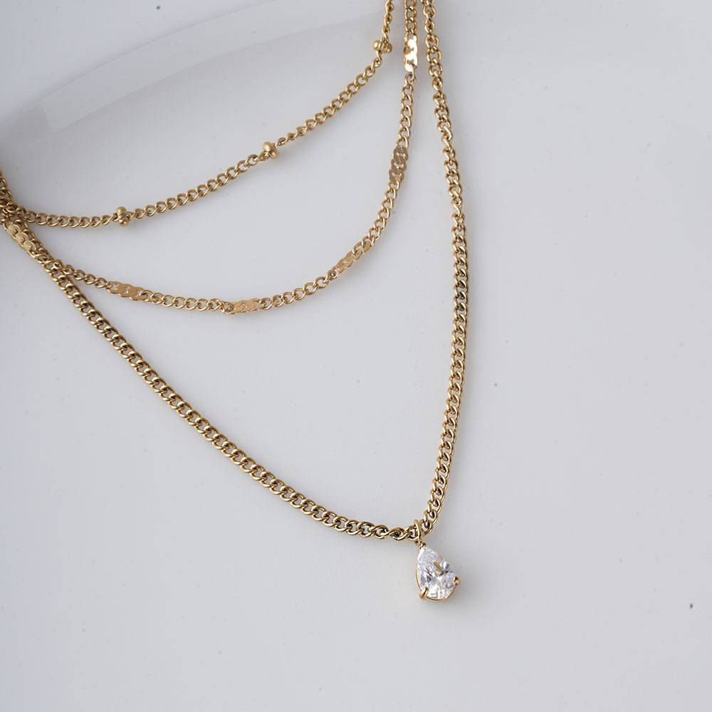 Palmonas Dainty Layered Gold Necklace For Womens - Waterproof & Anti-Tarnish : PMWSSNC291-G