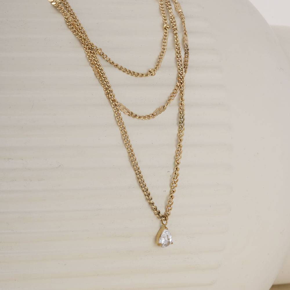 Palmonas Dainty Layered Gold Necklace For Womens - Waterproof & Anti-Tarnish : PMWSSNC291-G