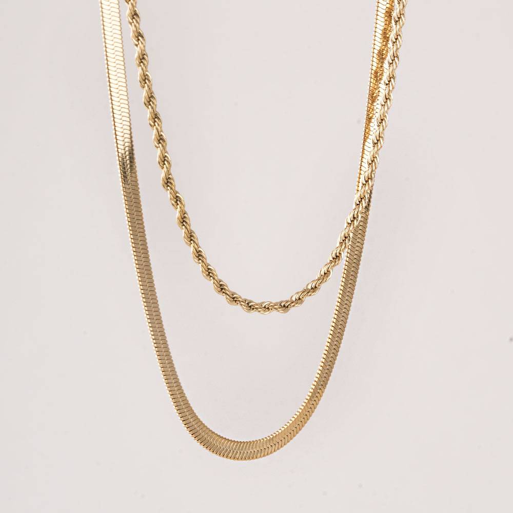 Palmonas Bold Layered Gold Necklace For Womens - Waterproof & Anti-Tarnish : PMWSSNC295-G