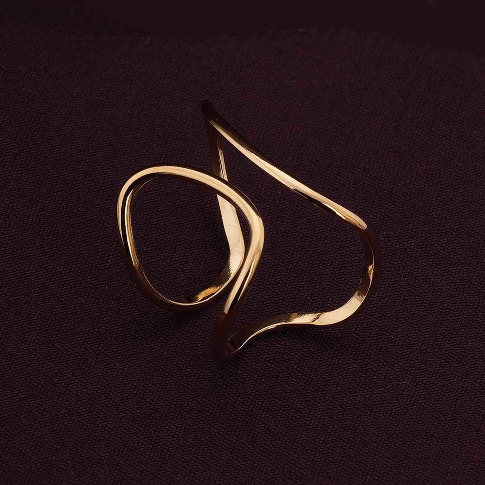 Palmonas Infinity Adjustable Gold Ring For Womens - Waterproof & Anti-Tarnish : PMWSSRG091-G-A