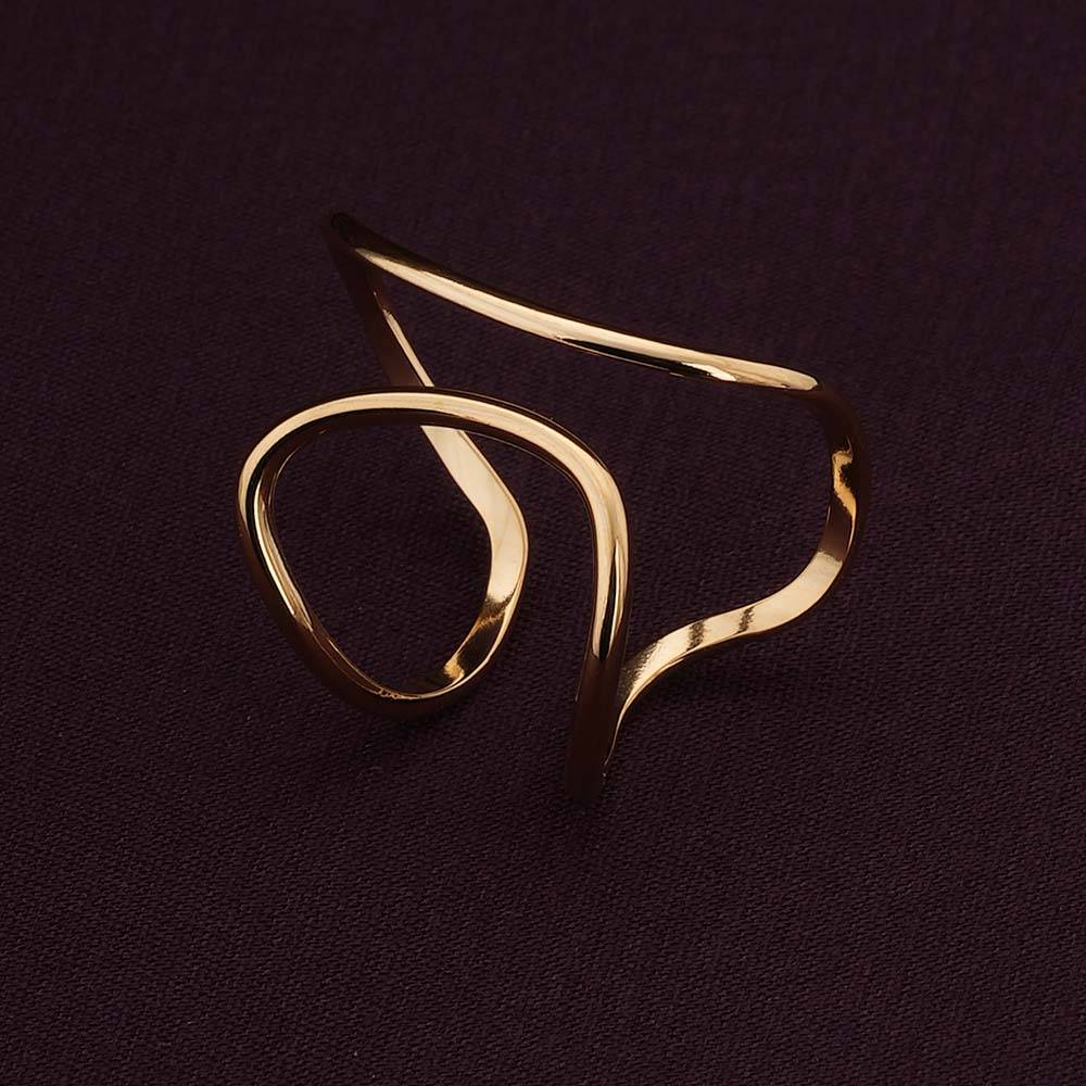 Palmonas Infinity Adjustable Gold Ring For Womens - Waterproof & Anti-Tarnish : PMWSSRG091-G-A