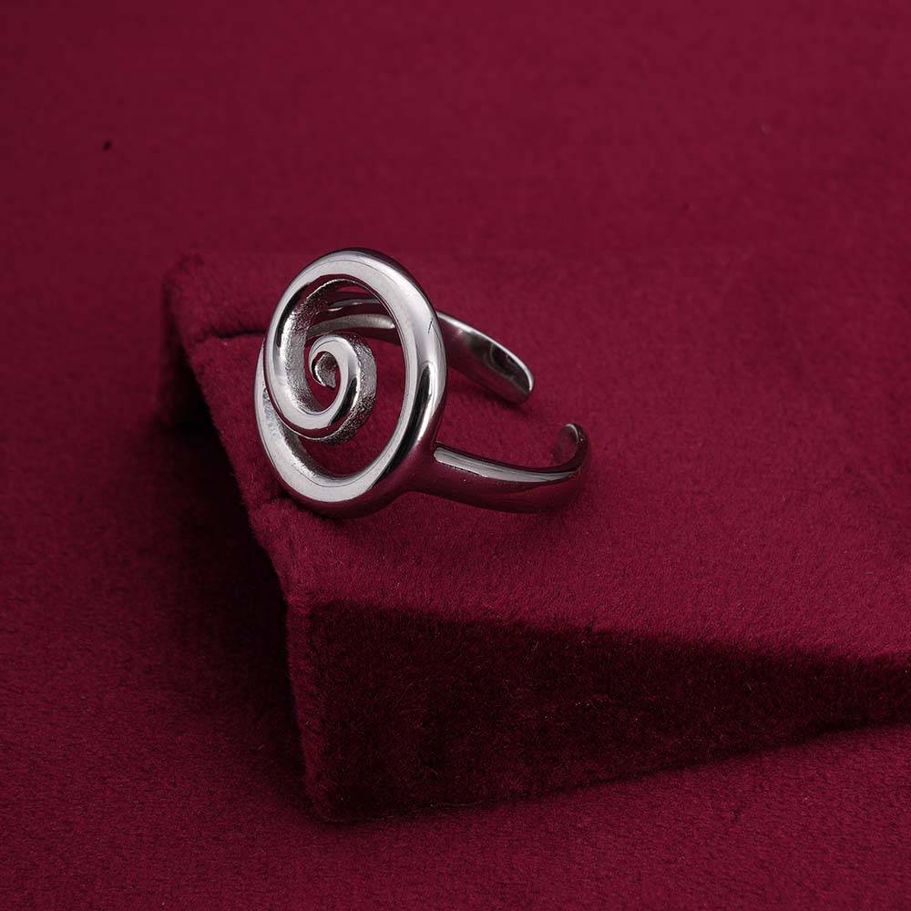 Palmonas Swirling Symphony Silver Ring For Womens - Waterproof & Anti-Tarnish : PMWSSRG114-S-A