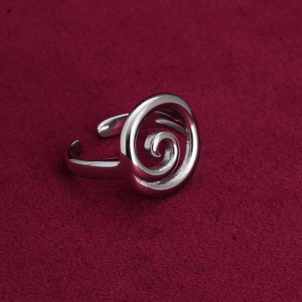 Palmonas Swirling Symphony Silver Ring For Womens - Waterproof & Anti-Tarnish : PMWSSRG114-S-A