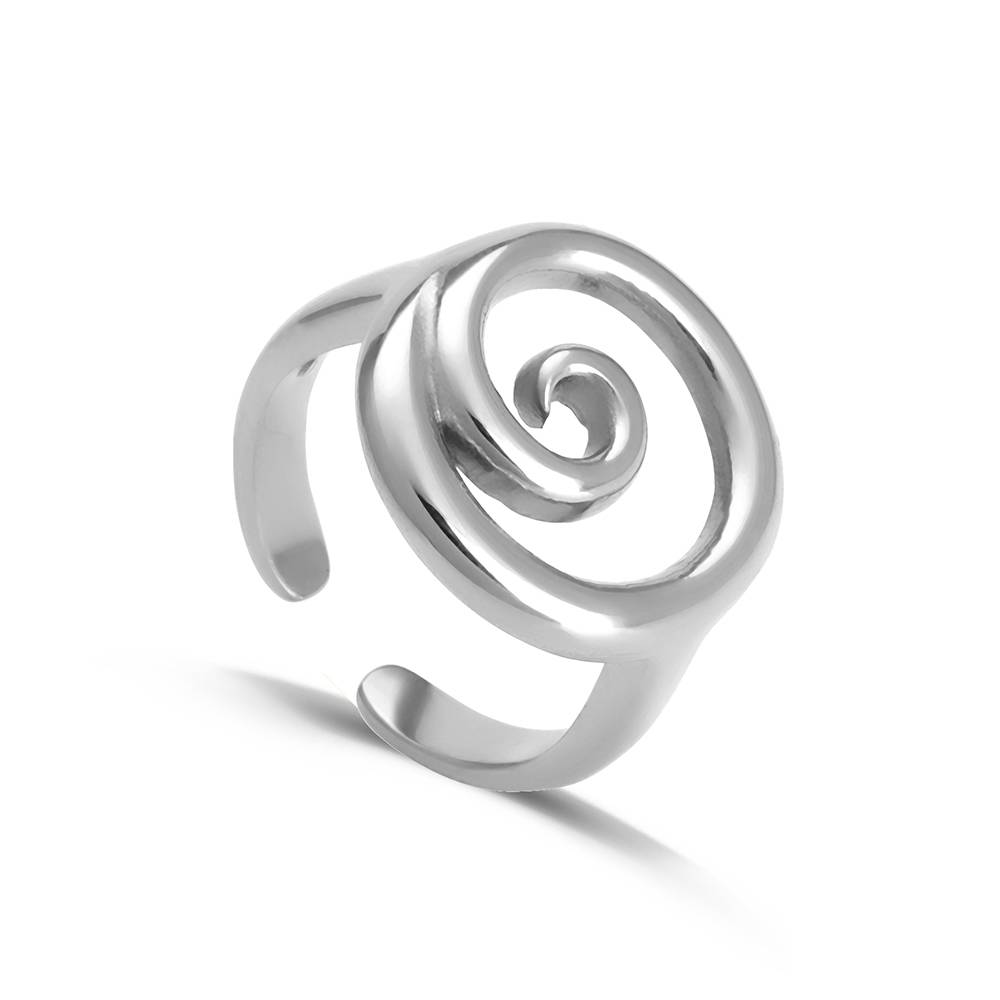 Palmonas Swirling Symphony Silver Ring For Womens - Waterproof & Anti-Tarnish : PMWSSRG114-S-A