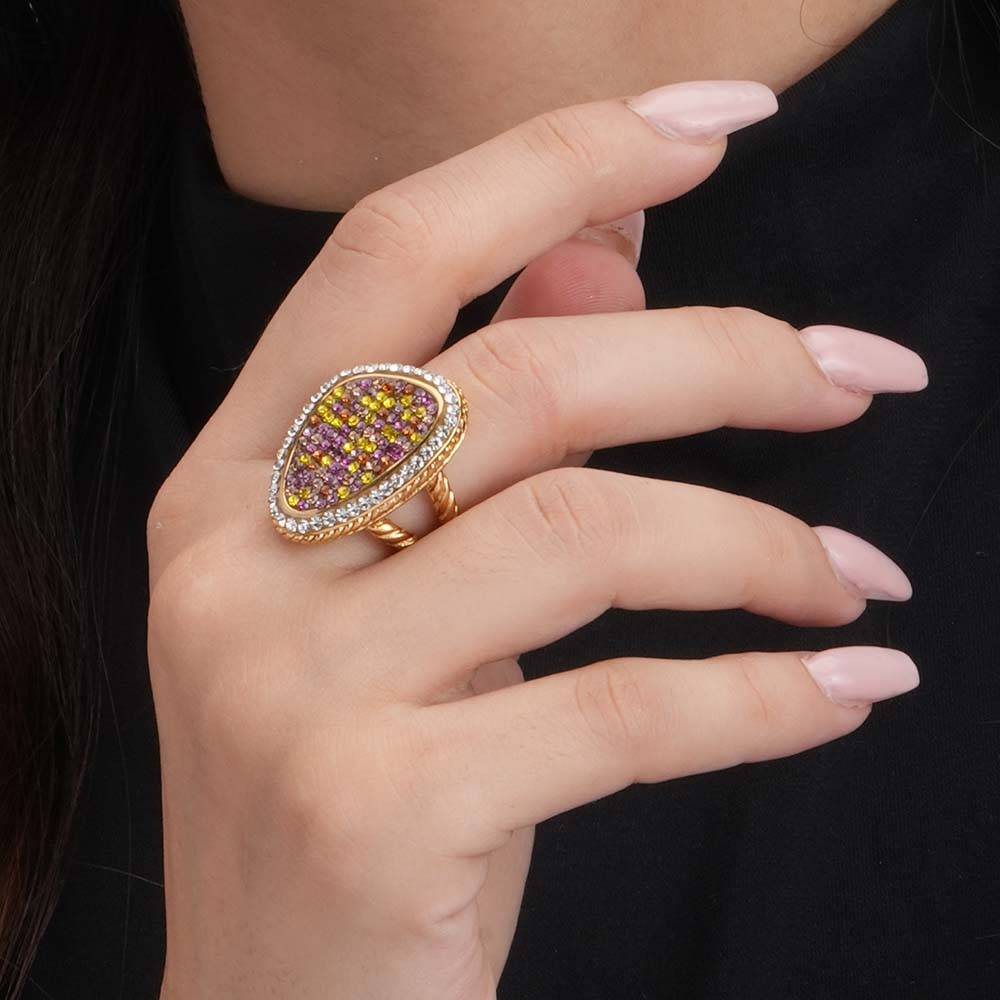 Palmonas Sparkling Stardust Gold Ring For Womens - Waterproof & Anti-Tarnish : PMWSSRG117-G-6