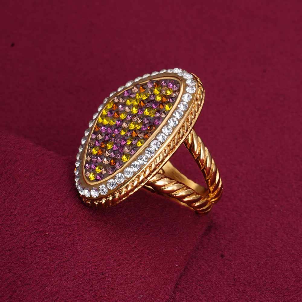 Palmonas Sparkling Stardust Gold Ring For Womens - Waterproof & Anti-Tarnish : PMWSSRG118-G-7