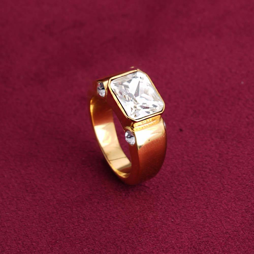 Palmonas Trendy Eternity Gold Ring For Womens-Waterproof & Anti-Tarnish : PMWSSRG121-G-7