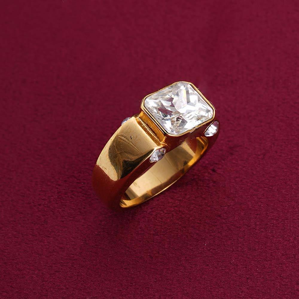 Palmonas Trendy Eternity Gold Ring For Womens-Waterproof & Anti-Tarnish : PMWSSRG121-G-7