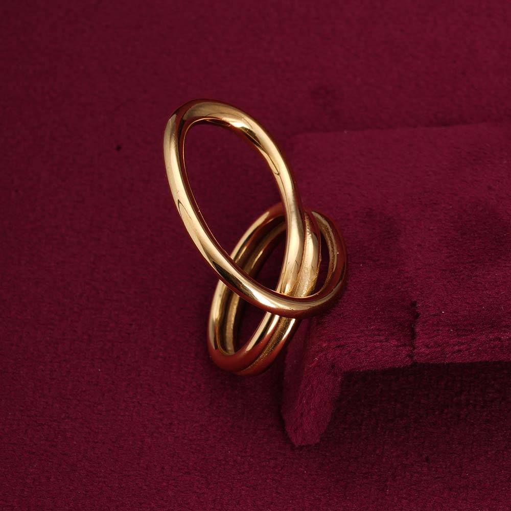 Palmonas Irregular Modern Gold Ring For Womens- Waterproof & Anti-Tarnish : PMWSSRG130-G-6