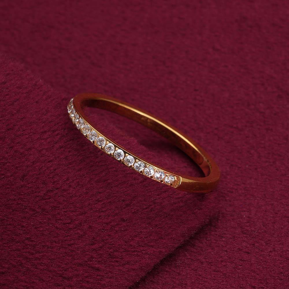 Palmonas Sparkling Serenity Gold Ring For Womens - Waterproof & Anti-Tarnish : PMWSSRG219-G-7
