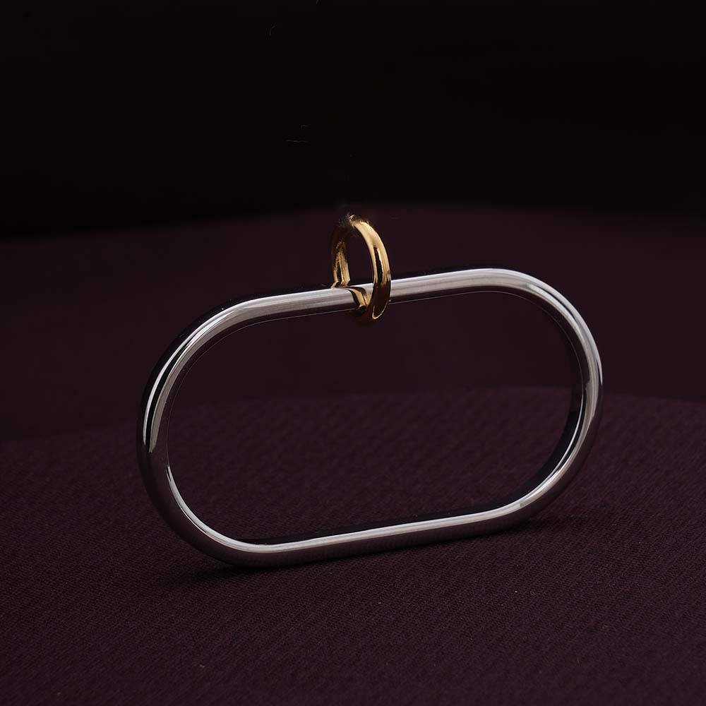 Palmonas Oval Wire Two Finger Ring For Womens - Waterproof & Anti-Tarnish : PMWSSRG332-MC-8