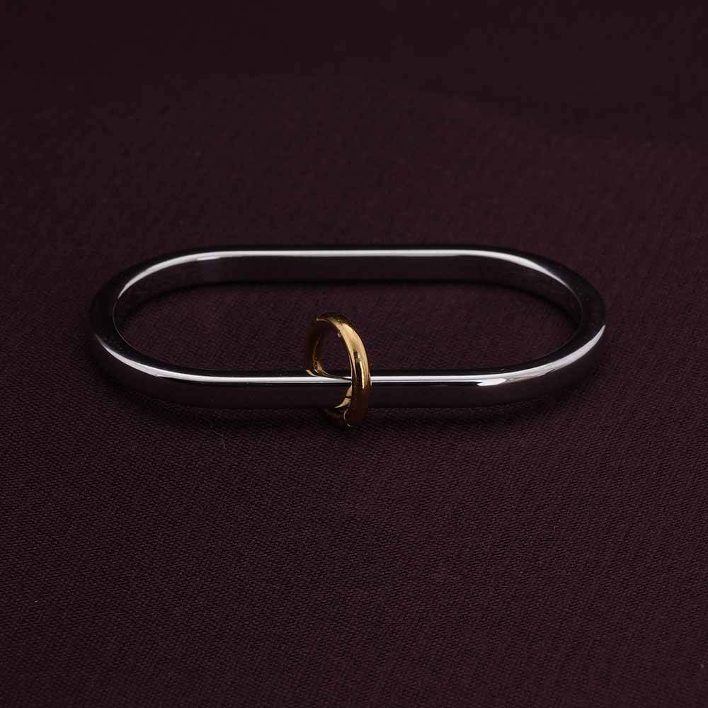 Palmonas Oval Wire Two Finger Ring For Womens - Waterproof & Anti-Tarnish : PMWSSRG332-MC-8