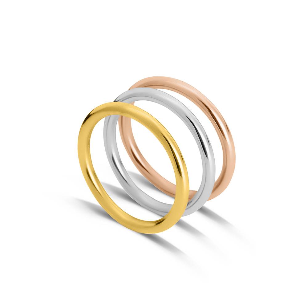 Palmonas Mixed Metal Stacking Ring For Womens - Waterproof & Anti-Tarnish : PMWSSRG333-MC-7