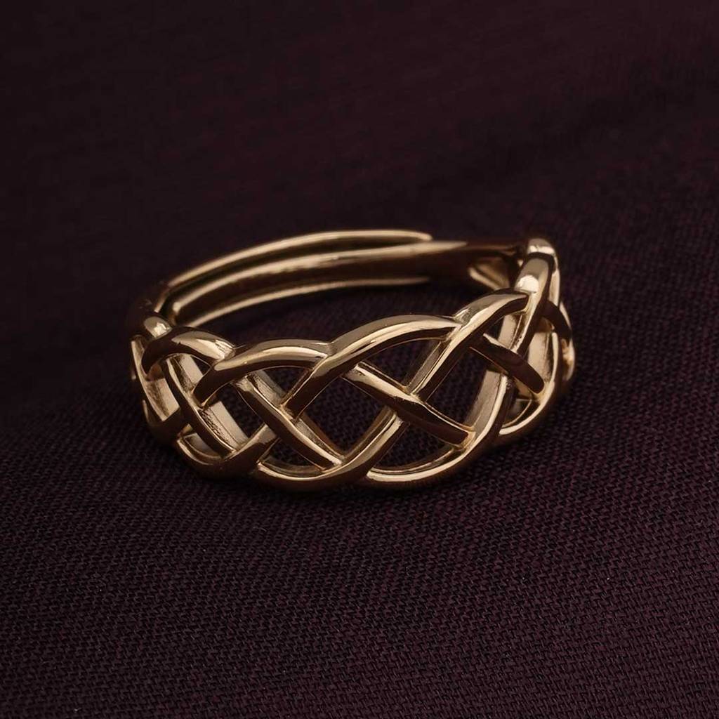 Palmonas Interlocking Gold Ring For Womens - Waterproof & Anti-Tarnish : PMWSSRG362-G-7