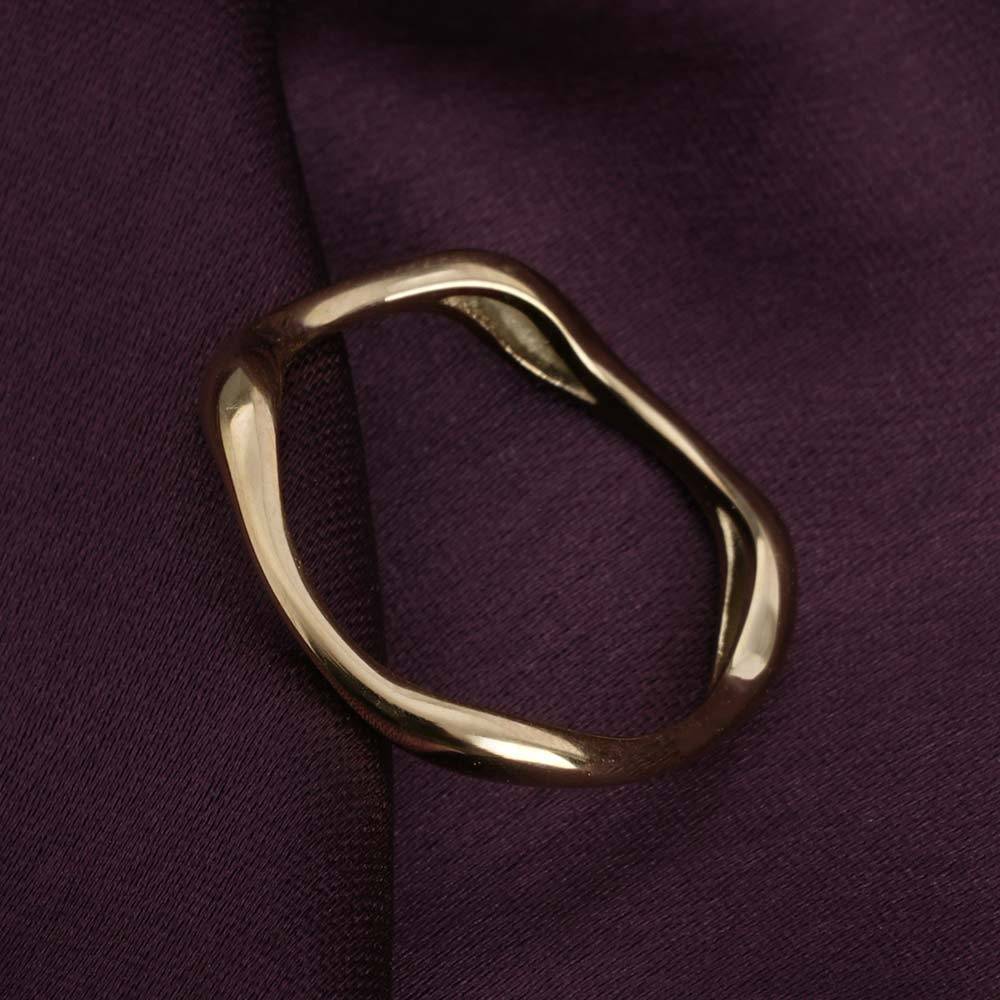 Palmonas Gold Fluid Ring For Womens - Waterproof & Anti-Tarnish : PMWSSRG434-G-6