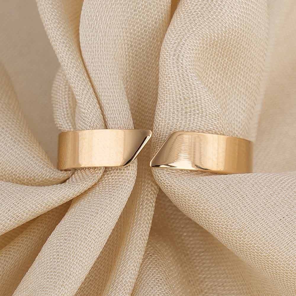 Palmonas Flat Gold Band Ring For Womens - Waterproof & Anti-Tarnish : PMWSSRG548-G-A