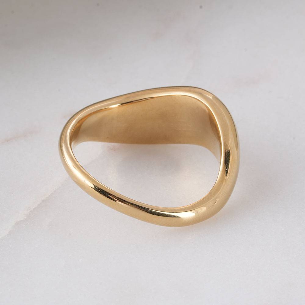 Palmonas Magical Curve Gold Ring For Womens  - Waterproof & Anti-Tarnish : PMWSSRG549-G-6