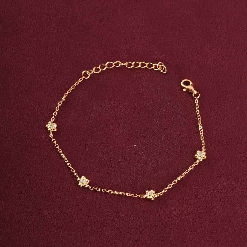925 Sterling Silver Blossom Phool Bracelet For Womens - Waterproof & Anti-Tarnish : PMWSTBR081-G