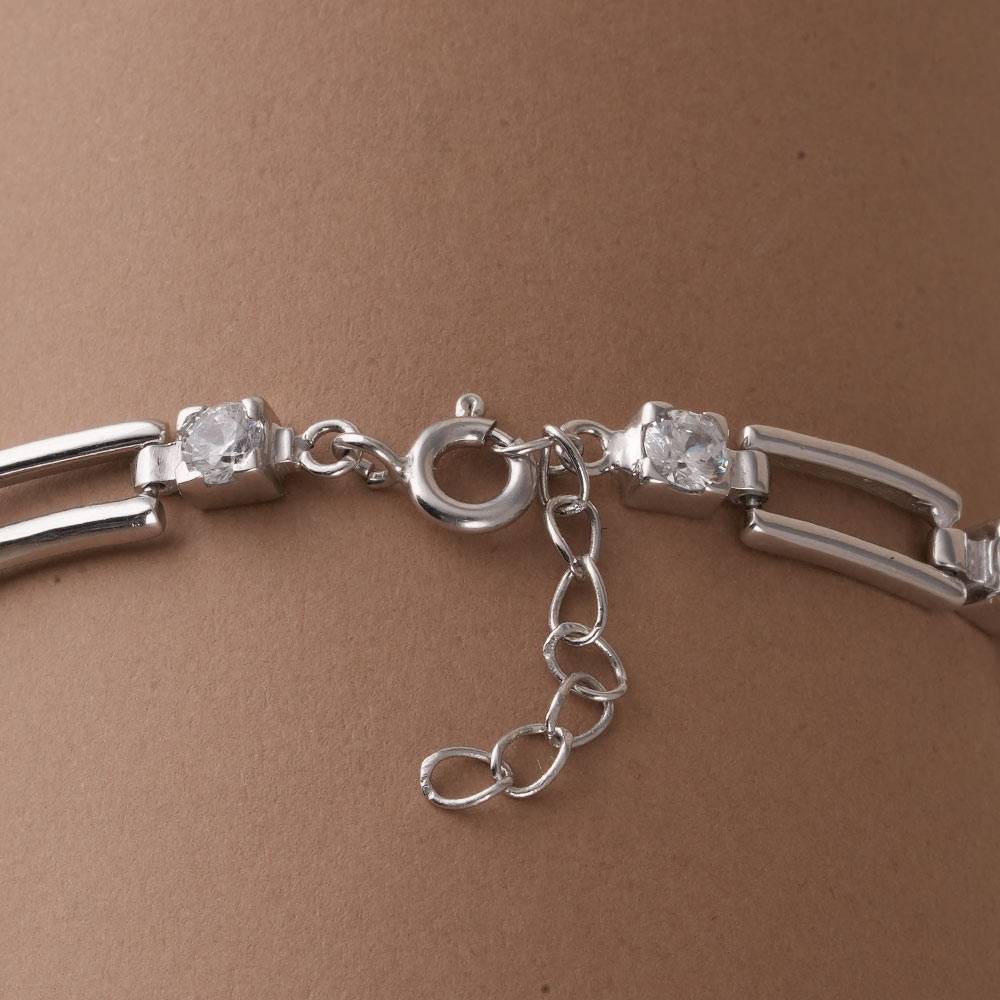 Palmonas 925 Sterling Silver Bar And Dot Bracelet For Womens : PMWSTBR307-S