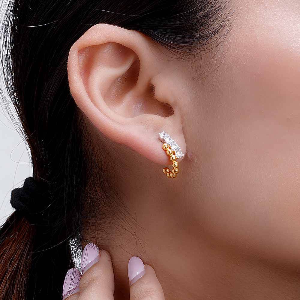 925 Sterling Silver Bling It Loops For Womens - Waterproof & Anti Tarnish : PMWSTER254-G
