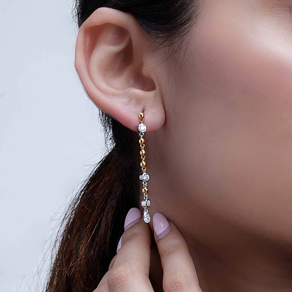 925 Sterling Silver Enduring Style Danglers For Womens - Waterproof & Anti Tarnish : PMWSTER257-G