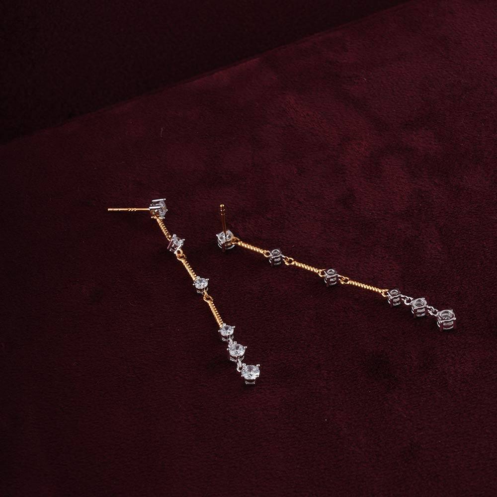 925 Sterling Silver  Eternal Elegance Danglers For Womens - Waterproof & Anti Tarnish : PMWSTER258-G