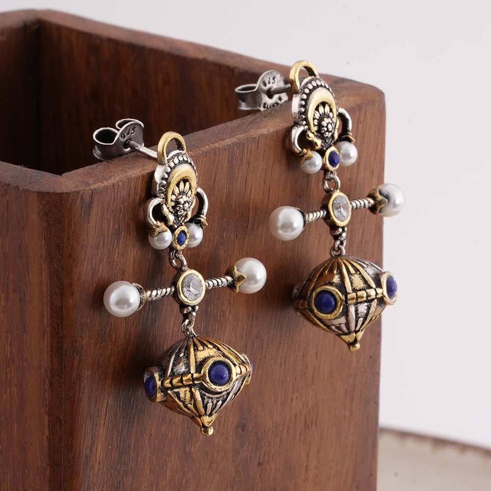 925 Sterling Silver Tomb Mini Earrings  For Womens - Waterproof & Anti Tarnish : PMWSTER513-MC