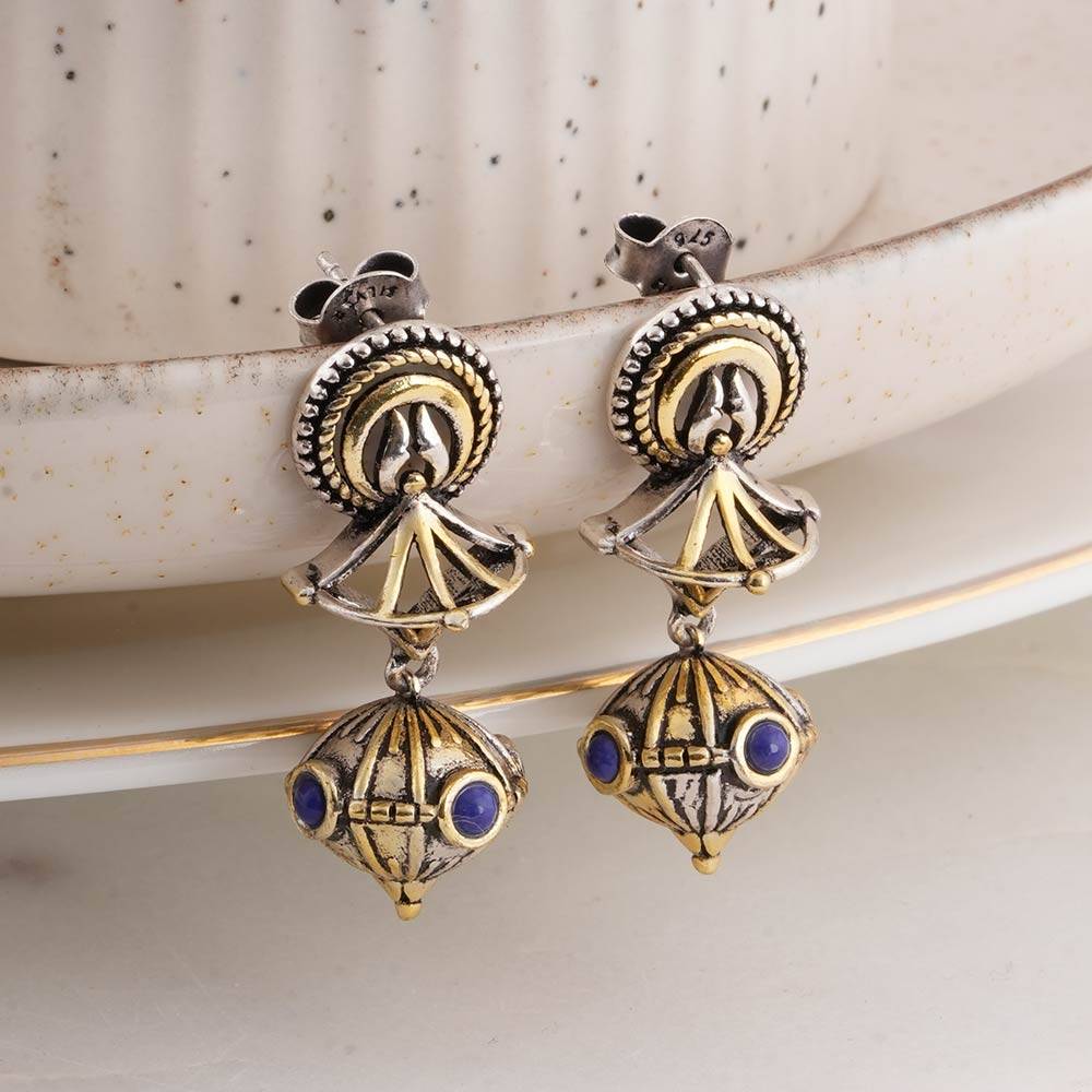 925 Sterling Silver Trisul Jhumka For Womens - Waterproof & Anti Tarnish : PMWSTER516-MC