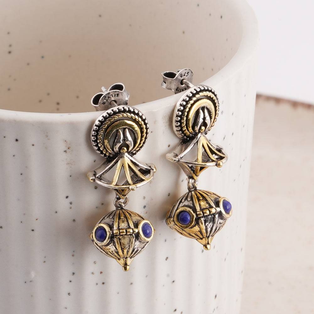 925 Sterling Silver Trisul Jhumka For Womens - Waterproof & Anti Tarnish : PMWSTER516-MC