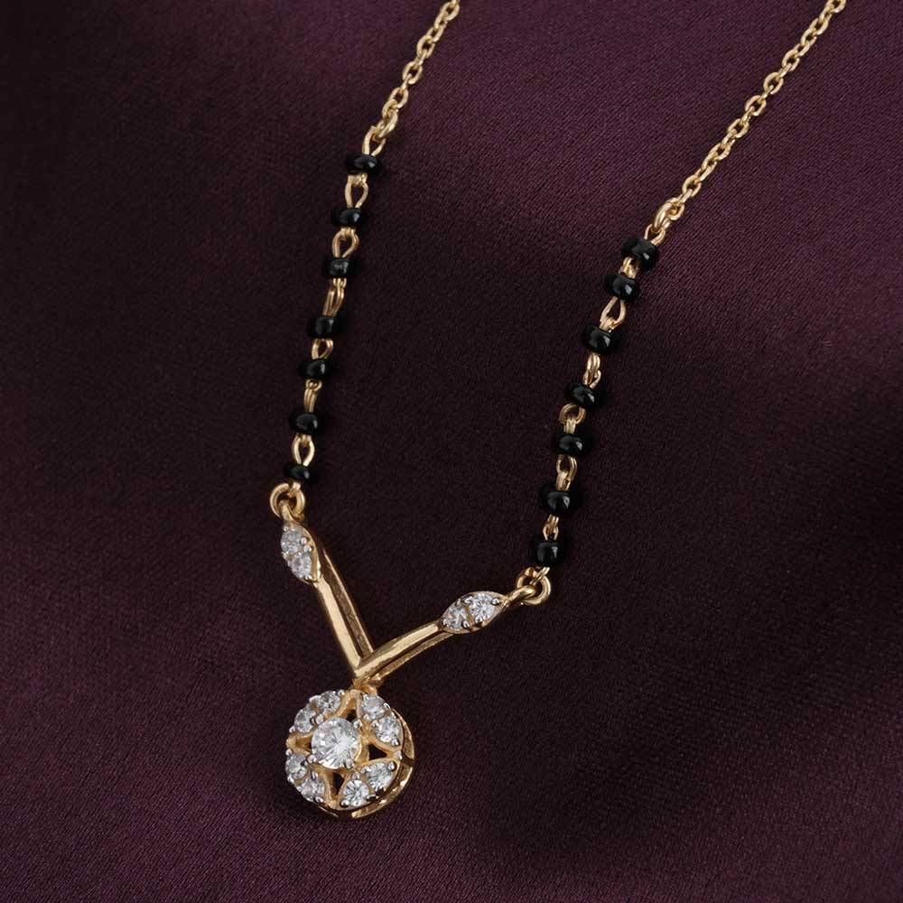 Palmonas 925 Sterling Silver Marigold Glow Mangalsutra For Womens : PMWSTMN016-G
