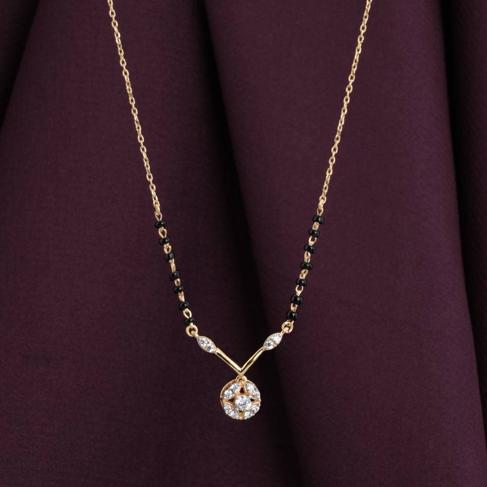 Palmonas 925 Sterling Silver Marigold Glow Mangalsutra For Womens : PMWSTMN016-G