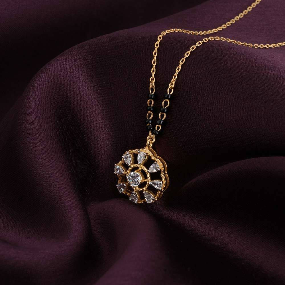 Palmonas 925 Sterling Silver Mandala Mangalsutra For Womens : PMWSTMN017-G