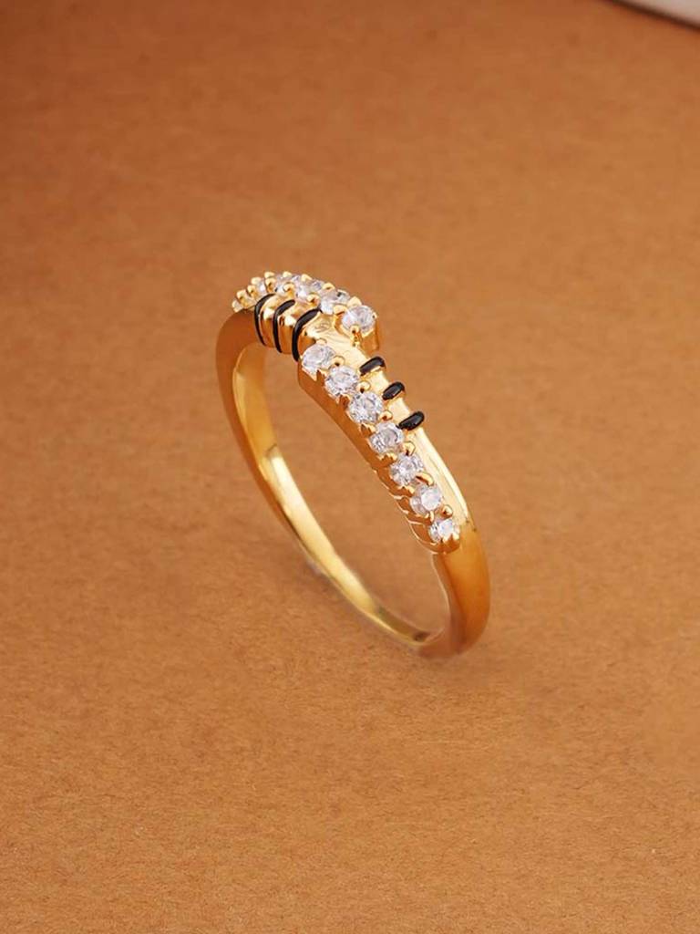 Modern 925 Sterling Silver Mangalsutra Ring For Womens : PMWSTMNR006-G-7
