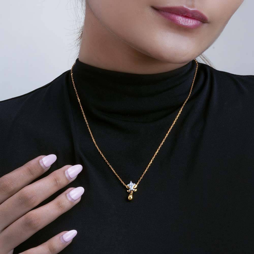 925 Sterling Silver Festival Blink Pendant Necklace For Womens - Waterproof & Anti Tarnish : PMWSTNC119-G
