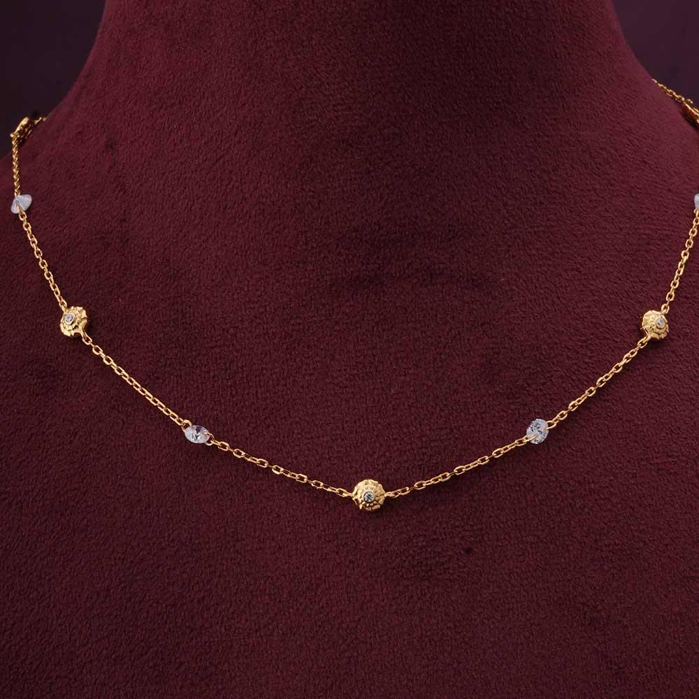 925 Sterling Silver Genda Phool Grace Necklace For Womens - Waterproof & Anti Tarnish : PMWSTNC120-G