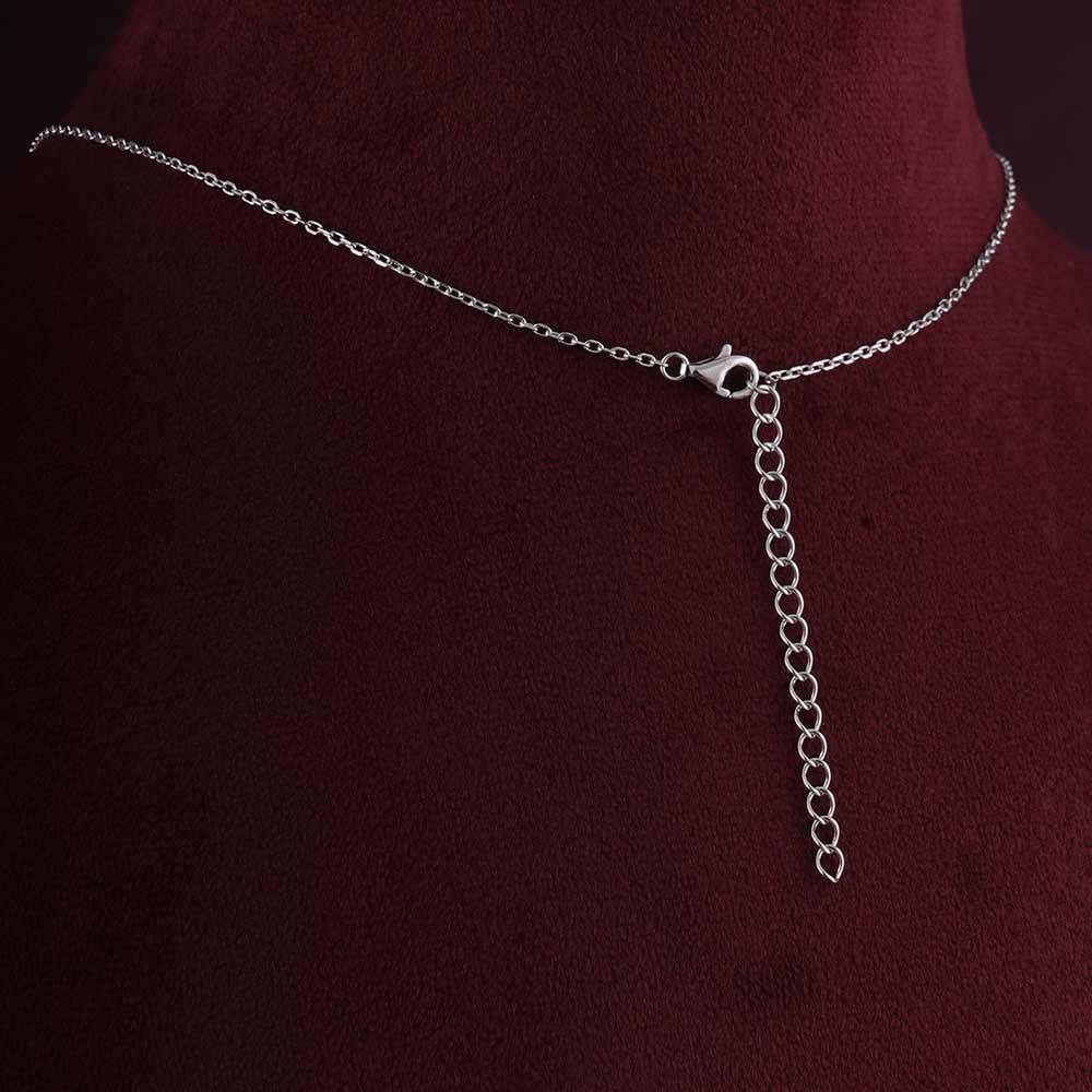 925 Sterling Silver Ocean Sapphire Heart Pendant For Womens - Waterproof & Anti Tarnish : PMWSTNC140-S