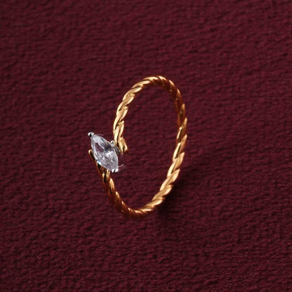 925 Sterling Silver Sparkling Festival Ring For Womens (Size-6) - Waterproof & Anti Tarnish : PMWSTRG139-G-6