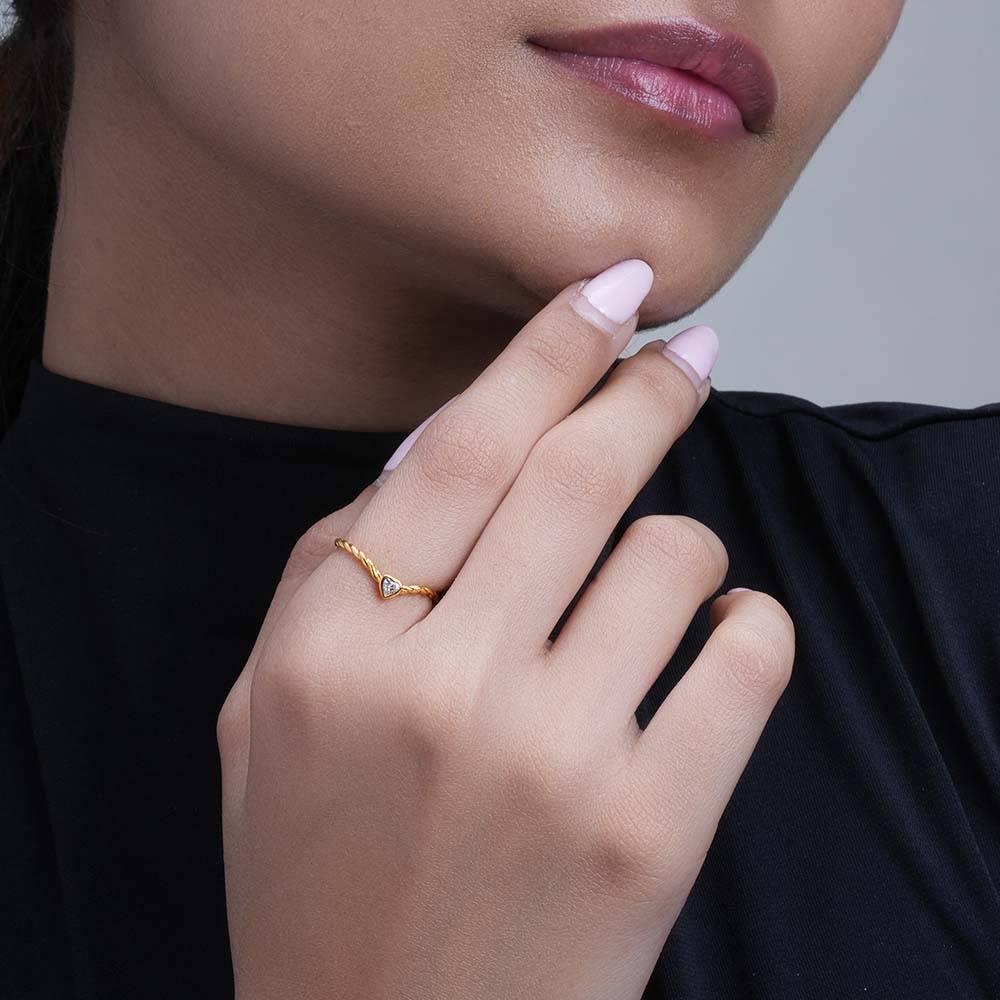 925 Sterling Silver Heart Glow Ring For Womens (Size-6) - Waterproof & Anti Tarnish : PMWSTRG140-G-6