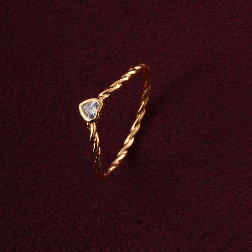 925 Sterling Silver Heart Glow Ring For Womens (Size-6) - Waterproof & Anti Tarnish : PMWSTRG140-G-6