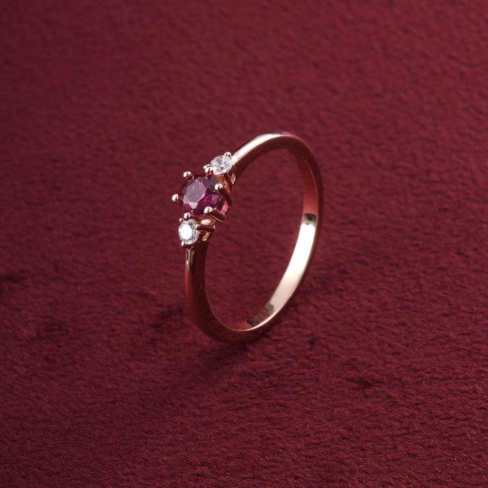 925 Sterling Silver Three Stone Moonlight Glow Ring For Womens (Size-6) - Waterproof & Anti Tarnish : PMWSTRG154-RG-6
