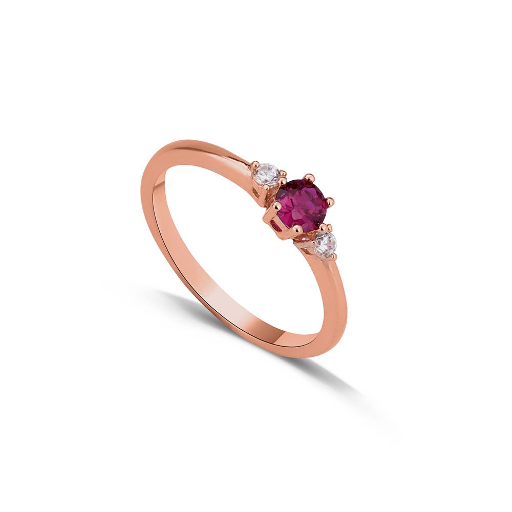 925 Sterling Silver Three Stone Moonlight Glow Ring For Womens (Size-6) - Waterproof & Anti Tarnish : PMWSTRG154-RG-6
