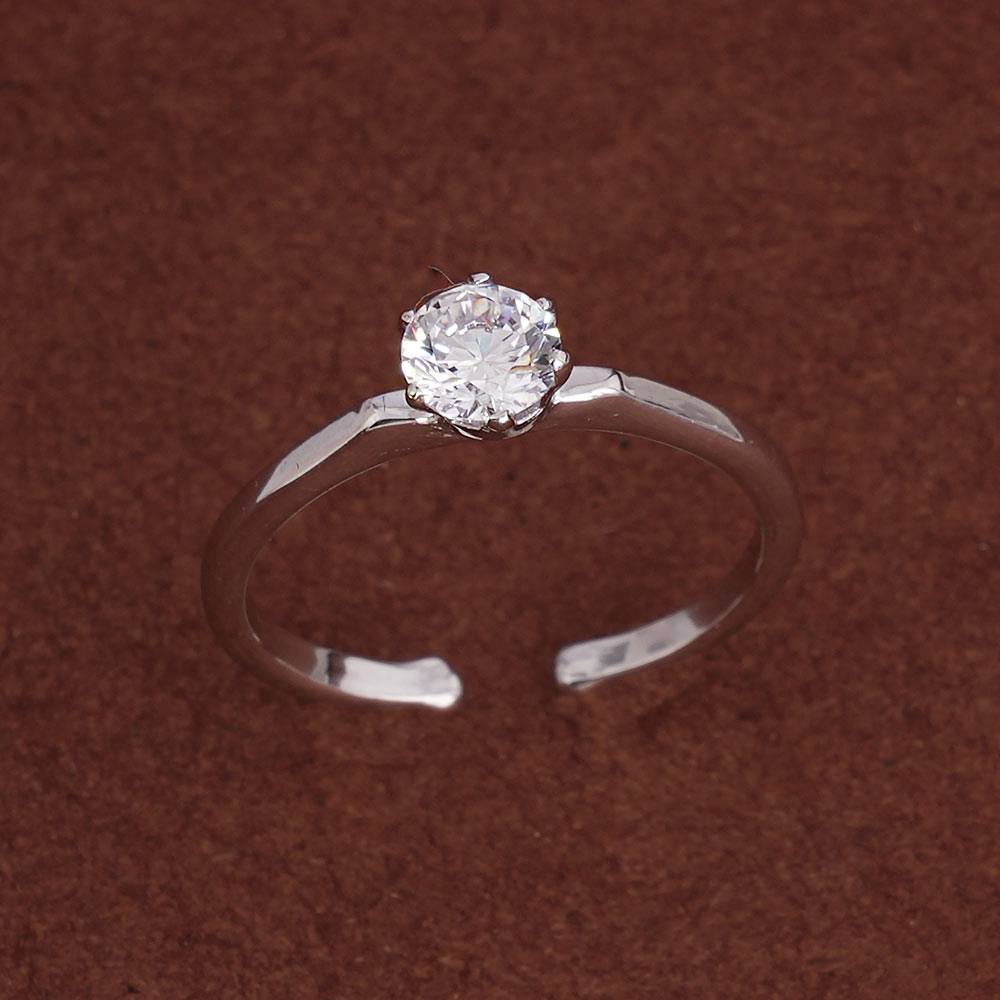Palmonas 925 Sterling Silver Solitaire Beauty 925 Silver Ring For Womens : PMWSTRG381-S-A