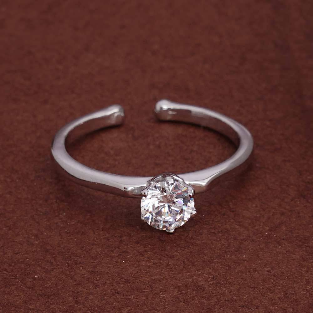 Palmonas 925 Sterling Silver Solitaire Beauty 925 Silver Ring For Womens : PMWSTRG381-S-A