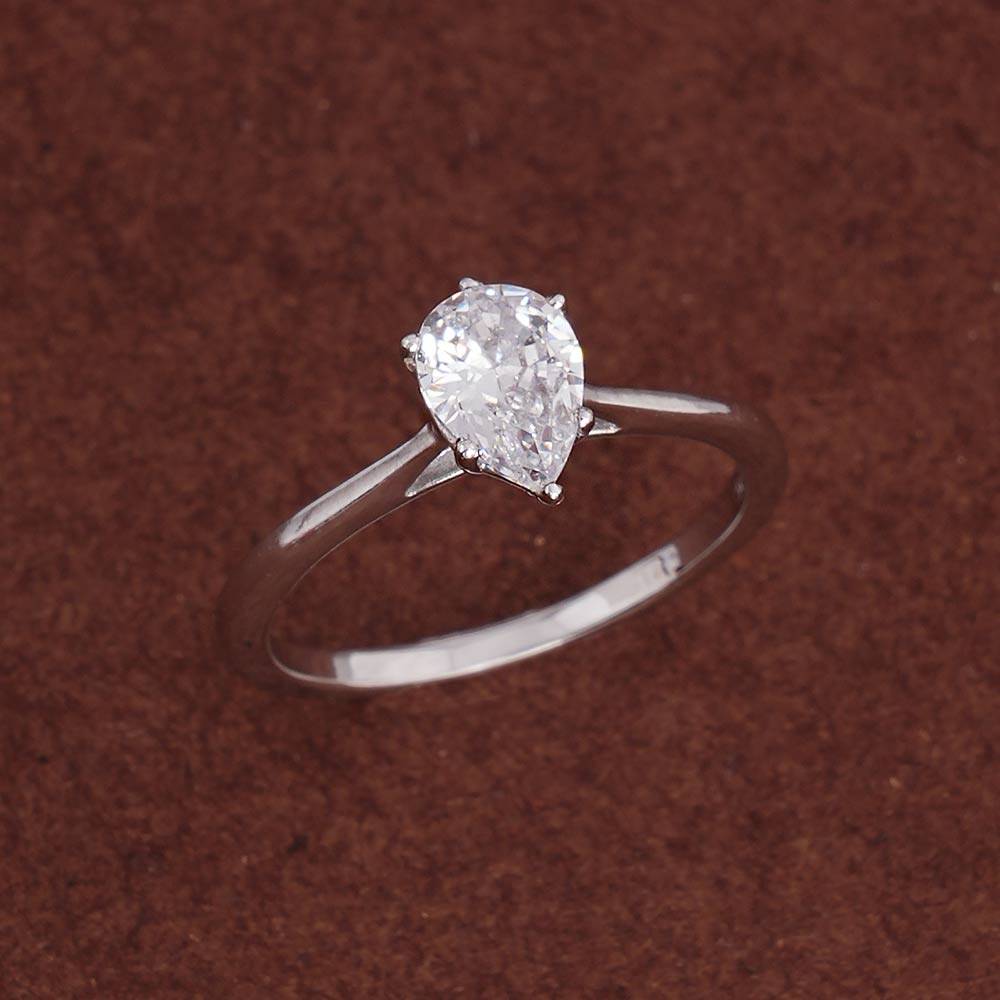 Palmonas 925 Sterling Silver Peardrop 925 Silver Ring For Womens : PMWSTRG388-S-5