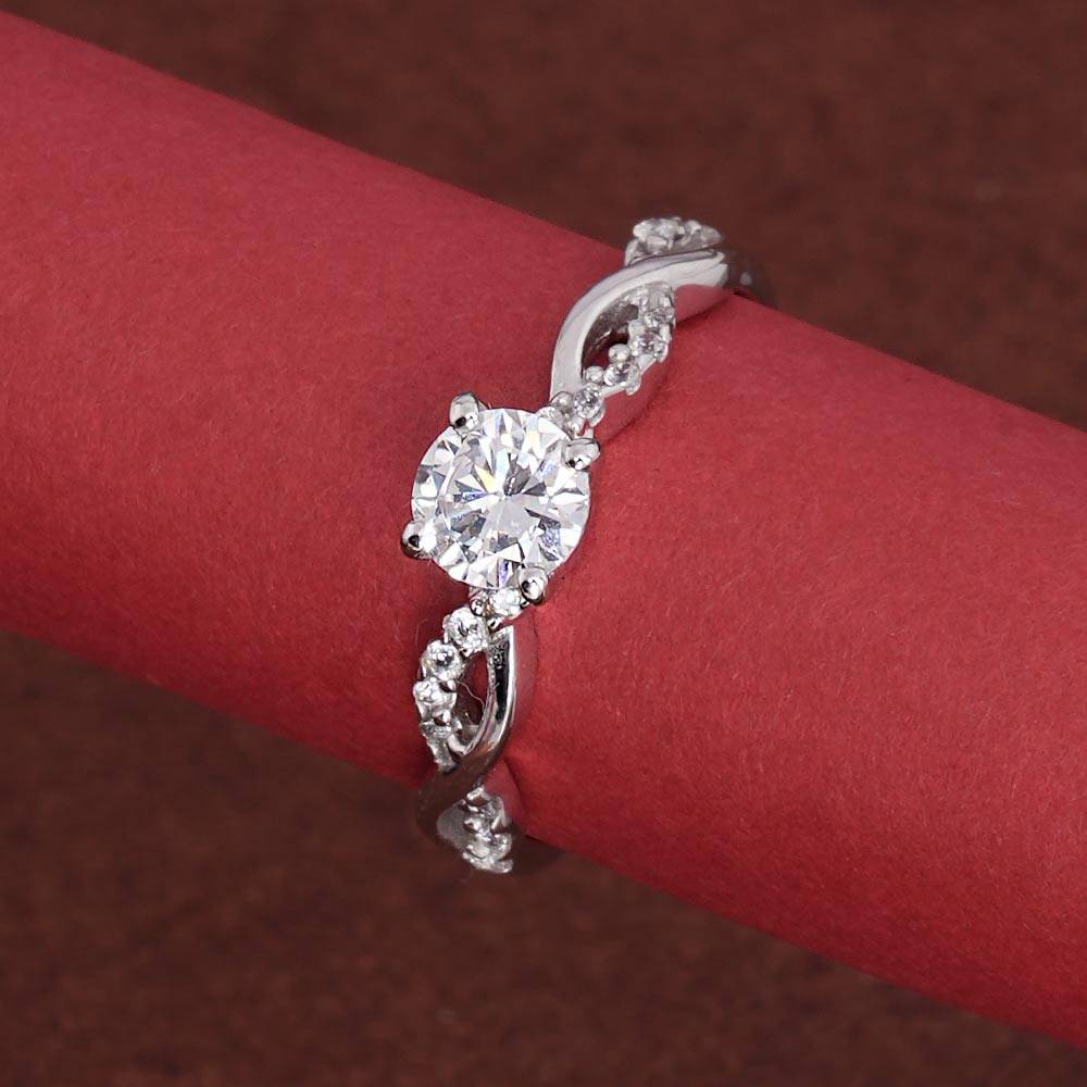 Palmonas 925 Sterling Silver Criscross 925 Silver Love Ring For Womens : PMWSTRG394-S-6