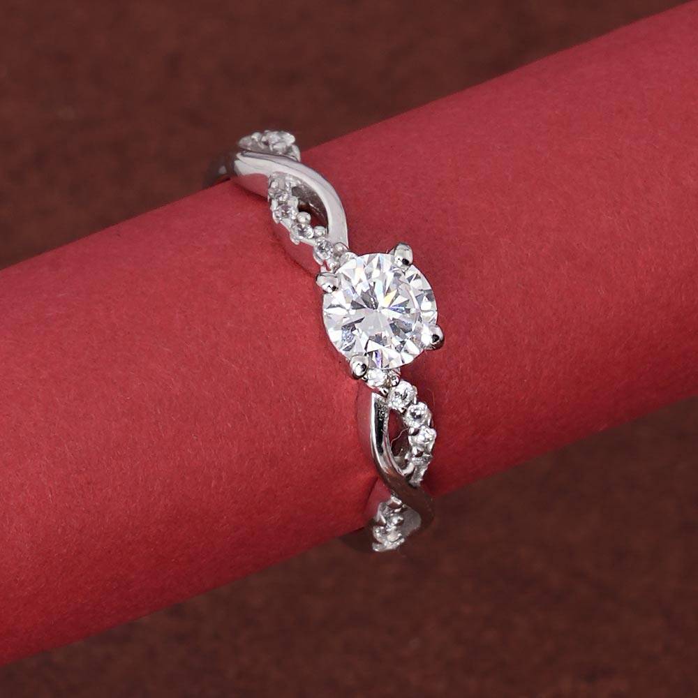 Palmonas 925 Sterling Silver Criscross 925 Silver Love Ring For Womens : PMWSTRG395-S-7