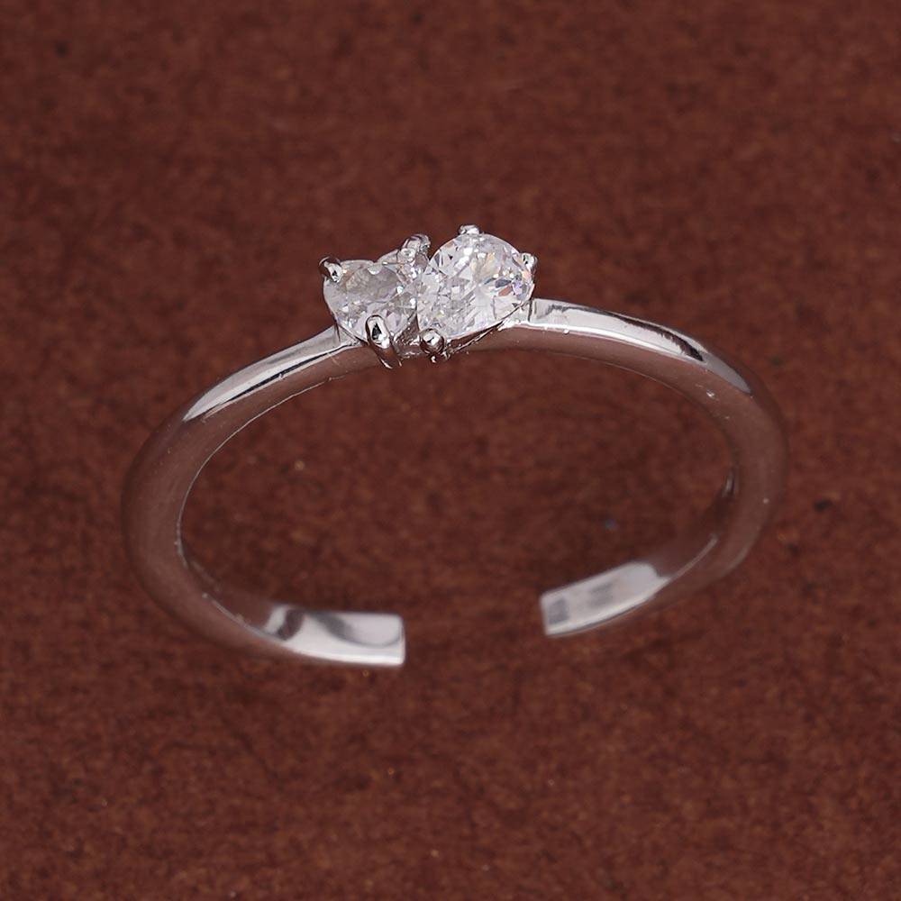 Palmonas 925 Sterling Silver You And Me Stone 925 Silver Ring For Womens : PMWSTRG405-S-A