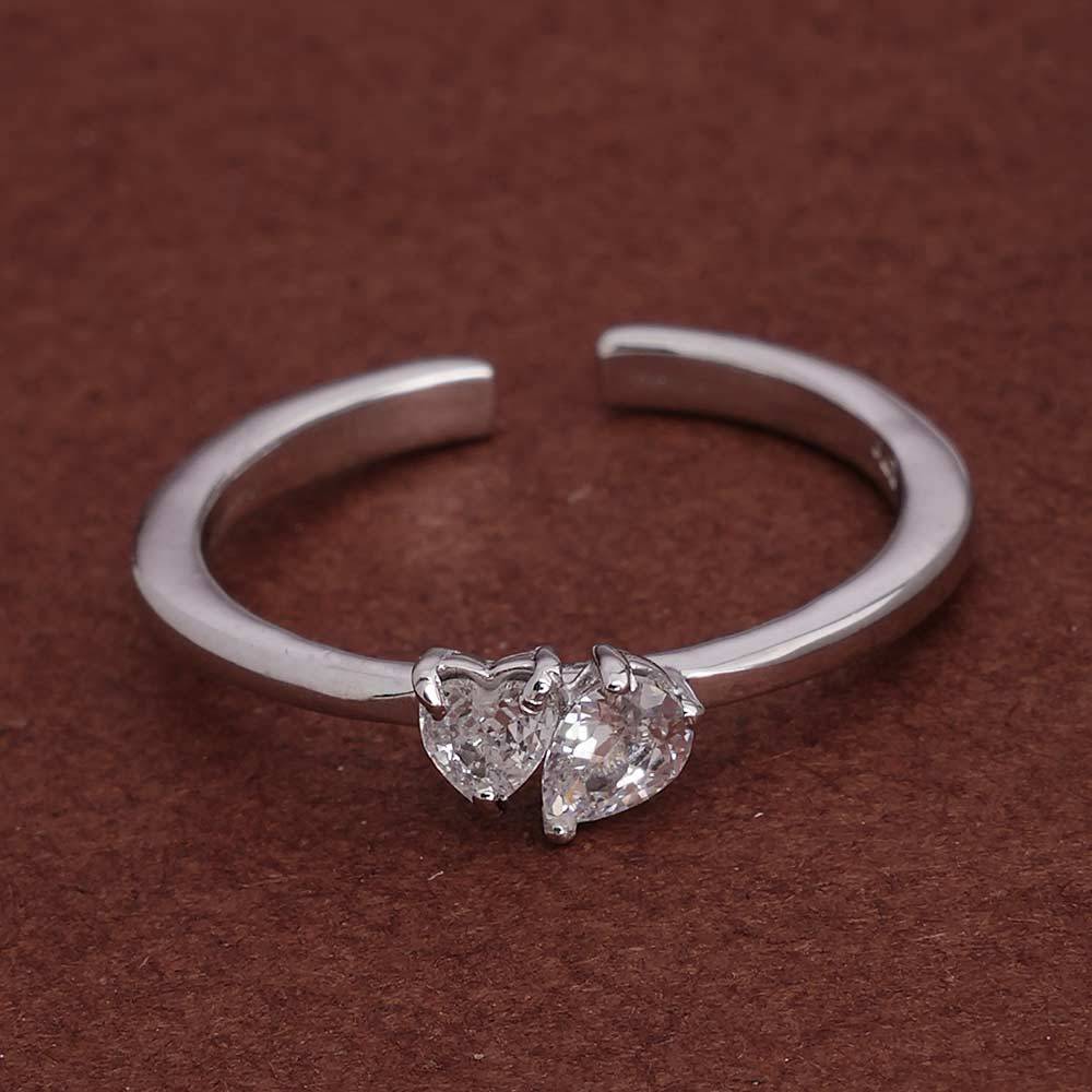 Palmonas 925 Sterling Silver You And Me Stone 925 Silver Ring For Womens : PMWSTRG405-S-A