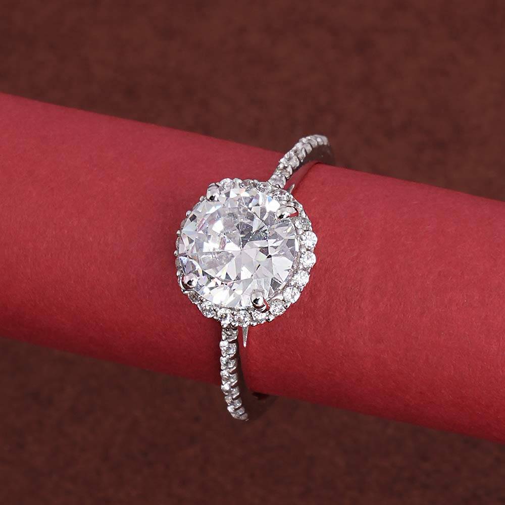 Palmonas 925 Sterling Silver Cherished Halo 925 Silver Ring For Womens : PMWSTRG407-S-7