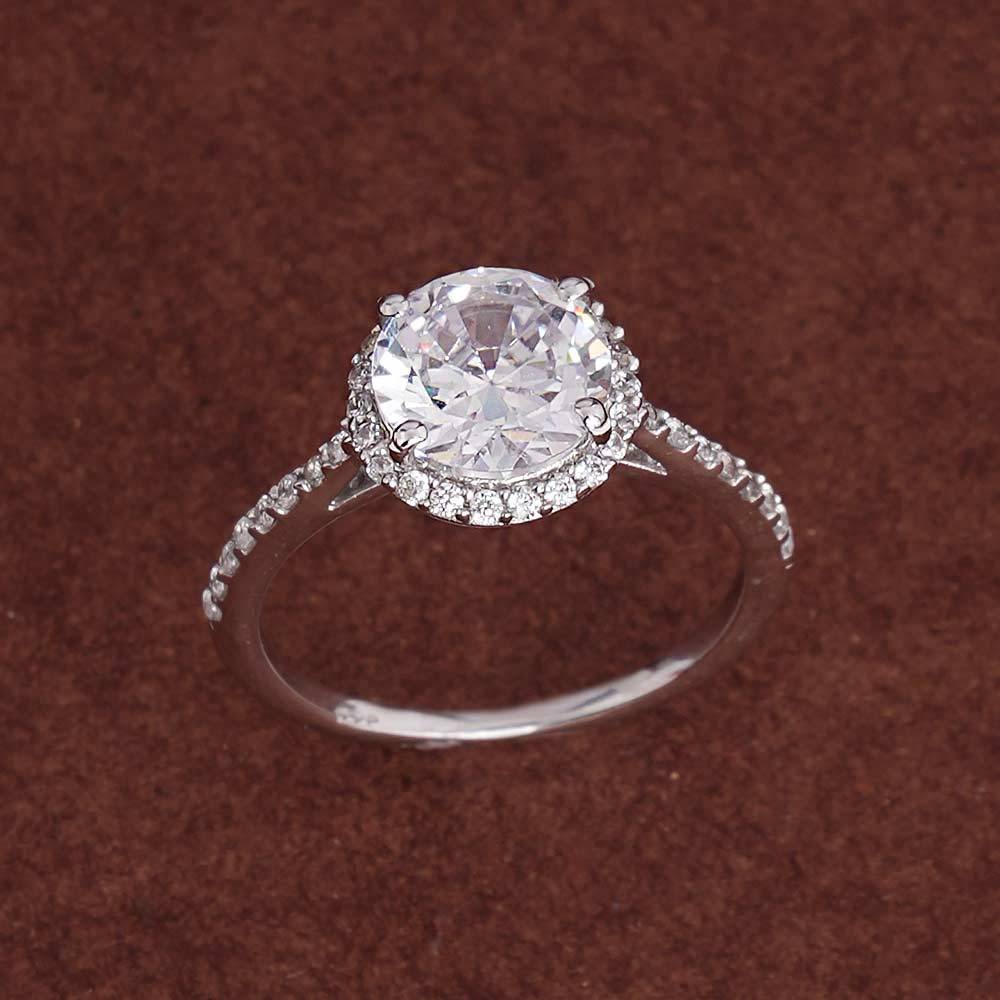 Palmonas 925 Sterling Silver Cherished Halo 925 Silver Ring For Womens : PMWSTRG408-S-5